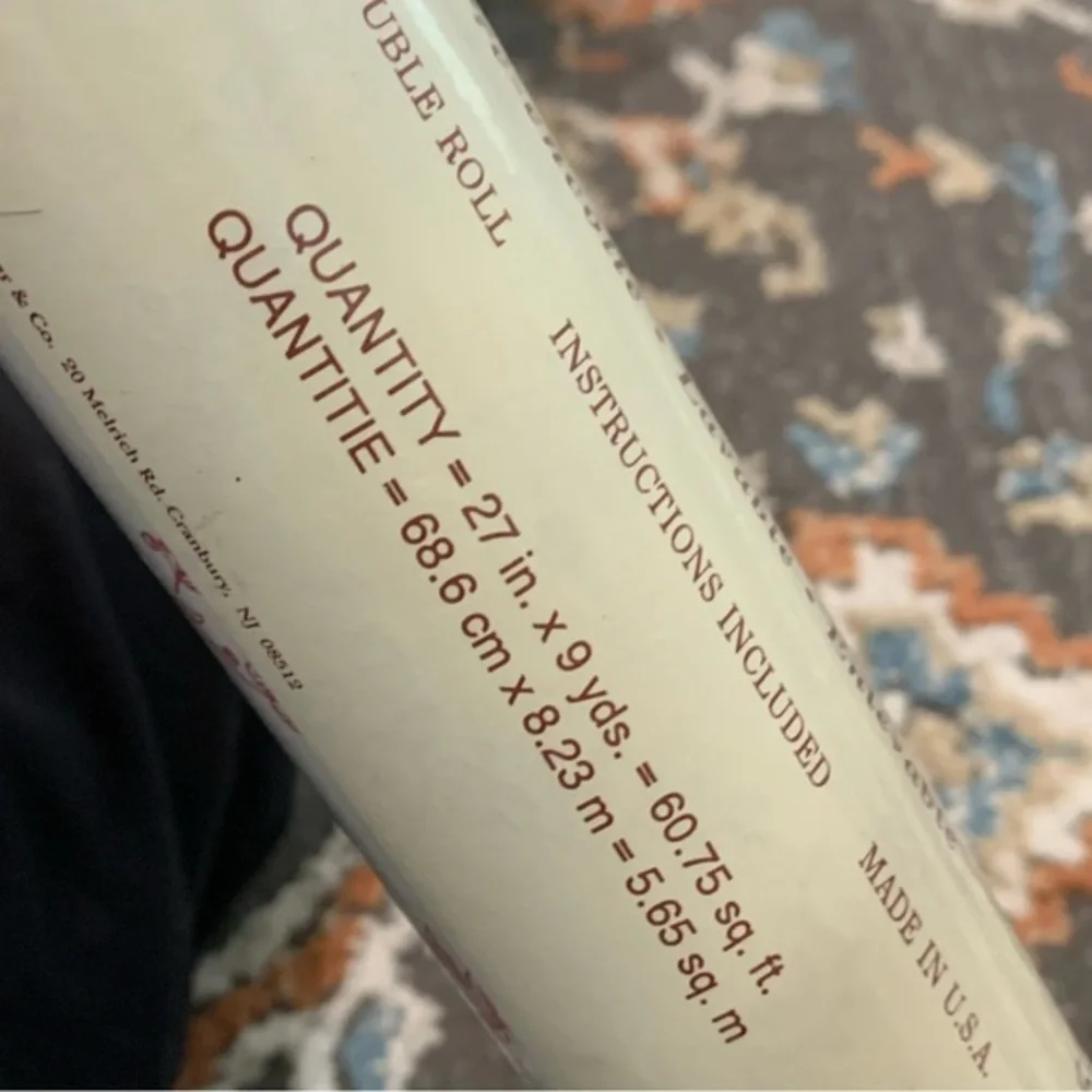 Sealed Double Roll Waverly Pre Pasted Wallpaper Floral Vintage‎ 60.75 sq…